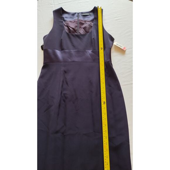 NWT Tahari Plum Straight Dress with Square Neckline size 10. - Picture 13 of 16